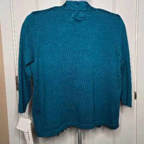 NWT Alfred Dunner sz PM twinset (shirt with attached cardigan) - Picture 2 of 3